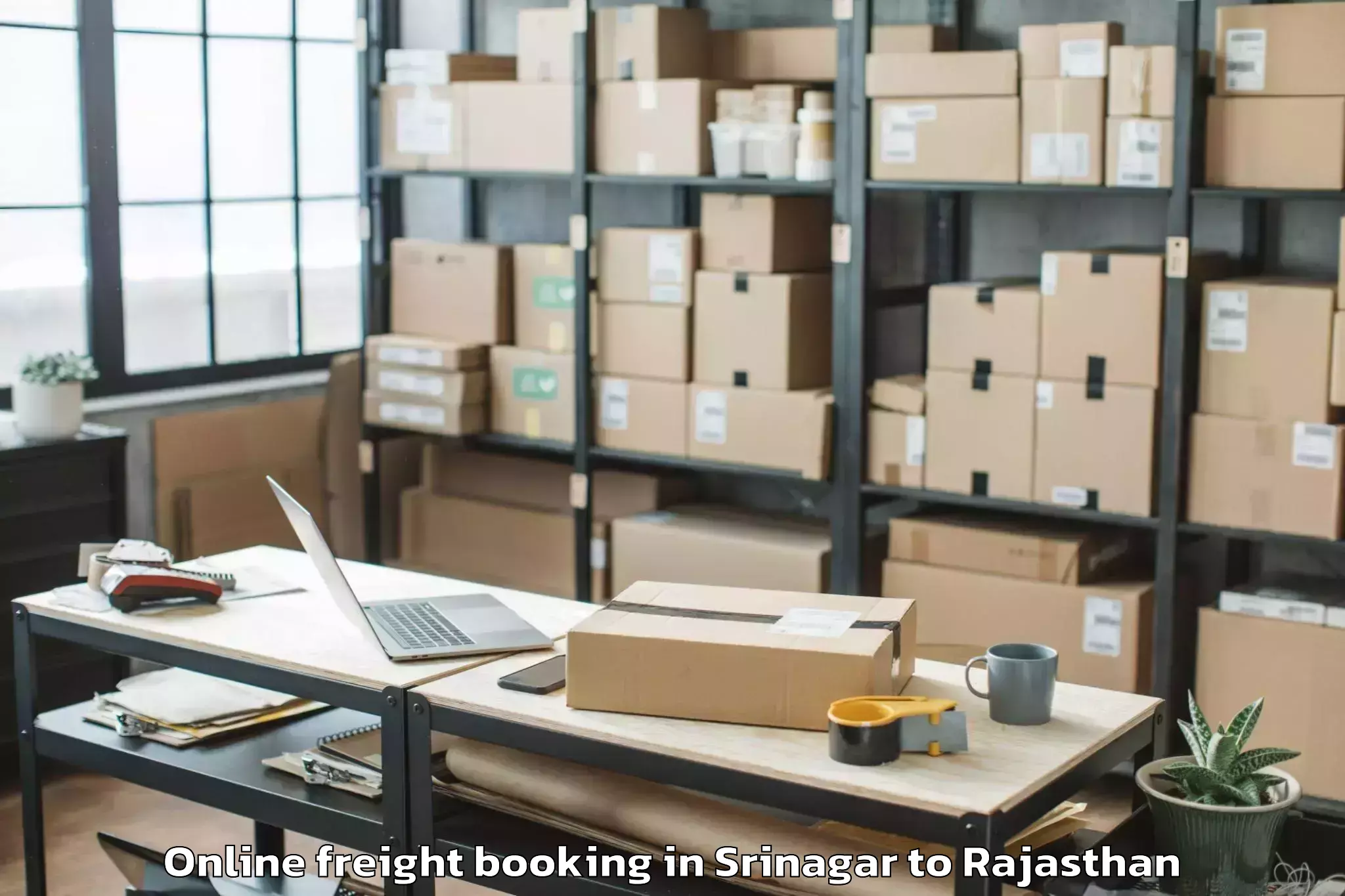 Book Srinagar to Mohangarh Online Freight Booking Online